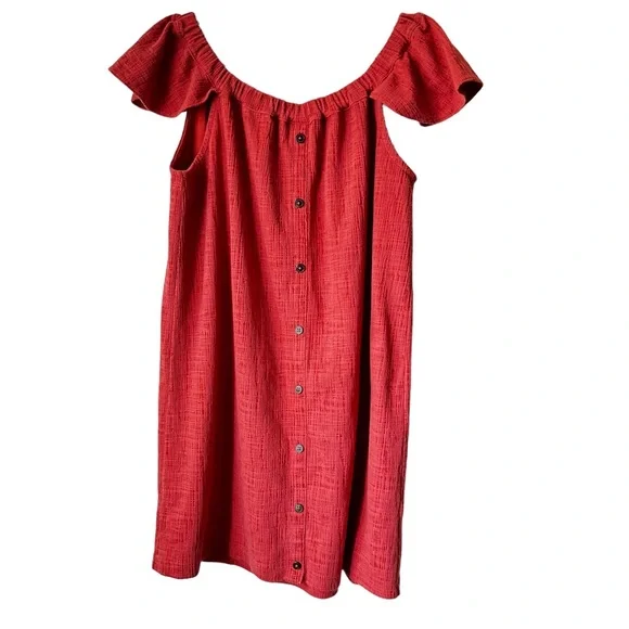 MADEWELL | Casual Off Shoulder Mini Dress size medium - Picture 4 of 8